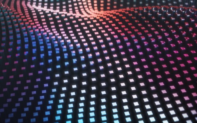 Fyrkanter i ett vågmönster