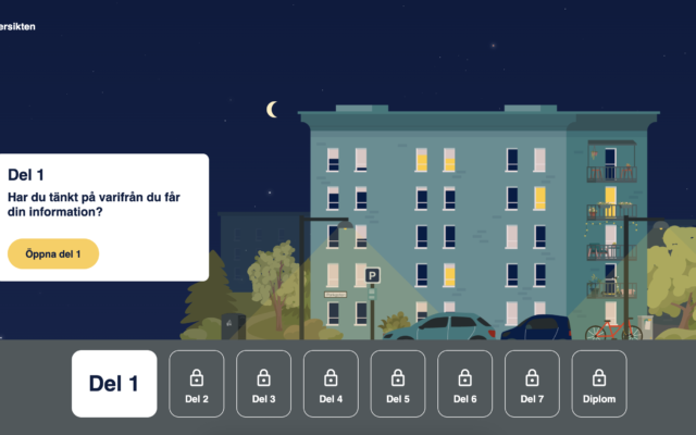 Illustration från webbutbildningen Bli Mediemedveten